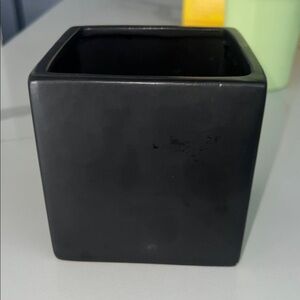 Black Ceramic Square Planter 4 inches by 4 inches
